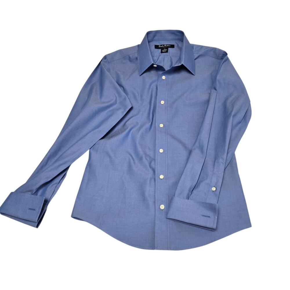 Brooks Brothers Women's Dress French Cuffs Shirt Size 12 Blue